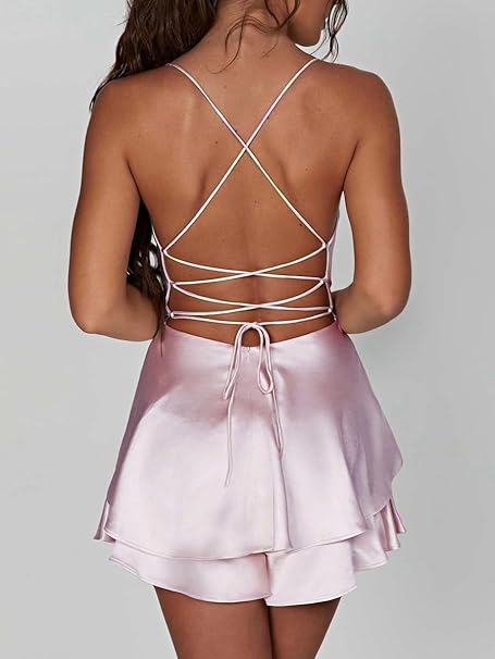 Backless Satin Dress