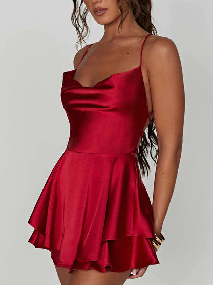 Backless Satin Dress